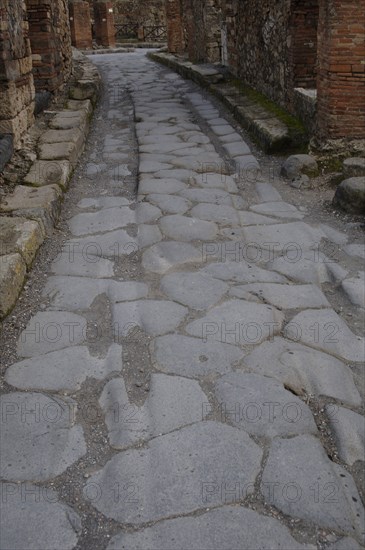 Pompeii. Cobbled street.