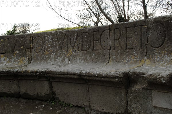 Pompeii. Roman inscription.