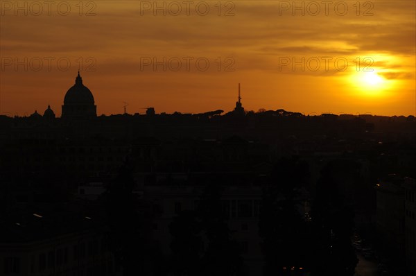 Sunset from the viewpont Pincio.