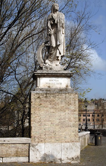 Milvian bridge over the Tiber riber.