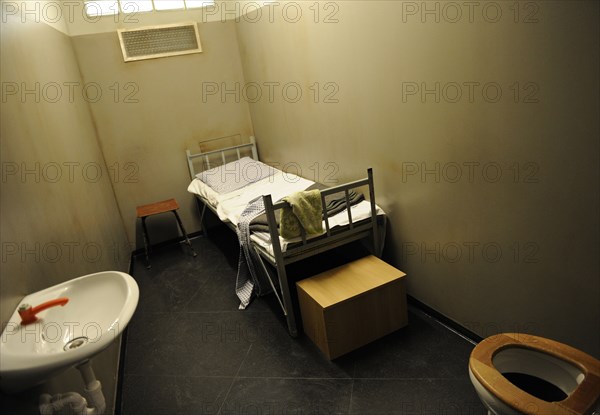 Prison cell.