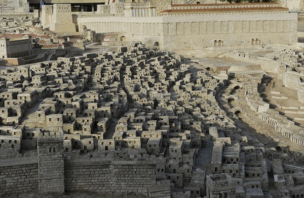 Model of the city of Jerusalem.