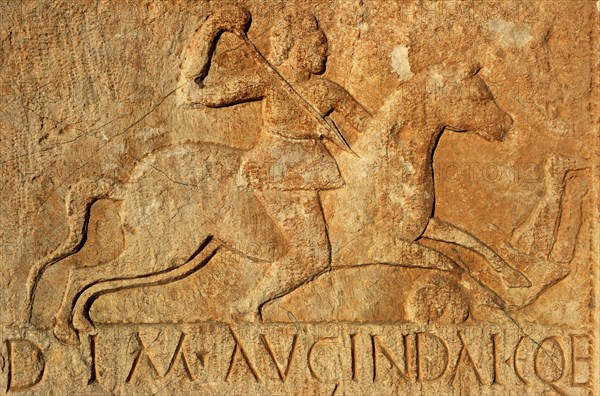 Latin inscription dedicated to horseman in the squadron of the Mauritanians.
