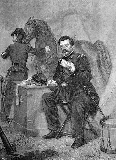 George Brinton McClellan (1826 - 1885). Militar (American Civil War). Engraving. 19th century.