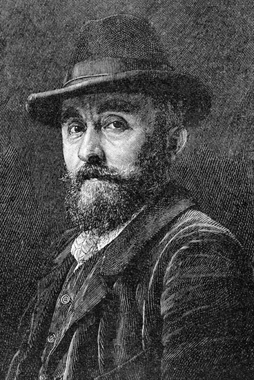 Adolf Mannchen (1860-1920). German painter. Engraving, 1899.
