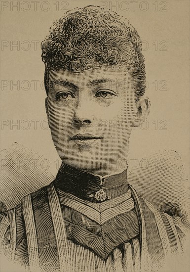 Marguerite Louise Marie Francoise d'Orleans (1869-1940). Portrait. Engraving.