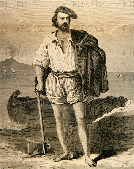 Masaniello (1622-1647). Italian revolutionary. Engraving by Polhey.