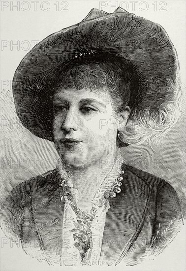 Rosita Mauri (1850-1923). Dancer and ballet teacher. Engraving, 1880.