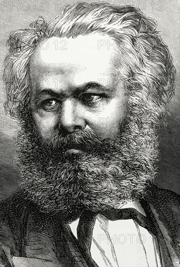 Karl Marx (1818-1883). German Philosopher, political economist and communist. Portrait.