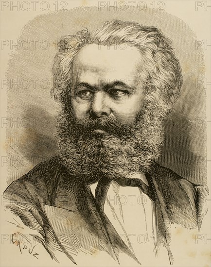 Karl Marx (1818-1883). German Philosopher, political economist and communist. Portrait.