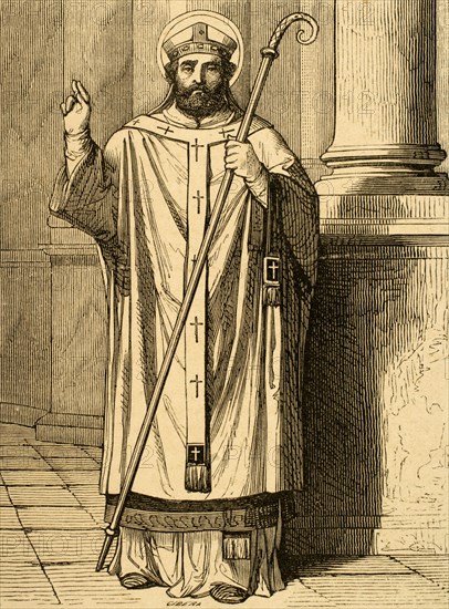 Maximus the Confessor (580-662). Christian monk, theologian, and scholar. Engraving.