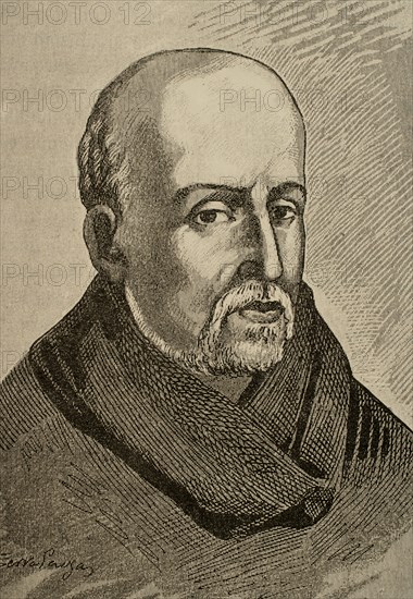 Juan de Mariana (1536-1624). Spanish Jesuit priest, Scholastic, historian. Engraving, 1882.