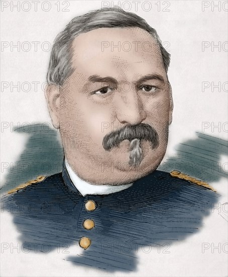 Jose Maria de Loma Arguelles (1822-1893). Engraving. Colored.