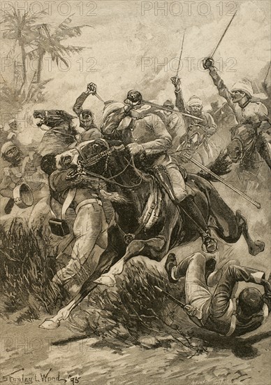 Charging the British Cavalry in Lucknow.