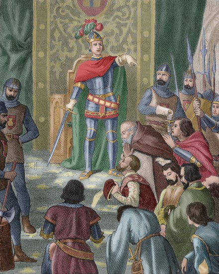 The King Henry III imparting justice.