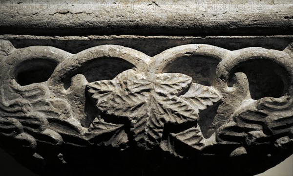 Middle Ages. Capital in limestone.