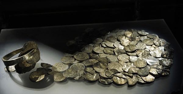 Silver fragments used as currency by weight.