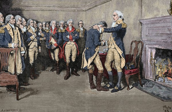 George Washington's farewell to his officers in the Fraunces Tavern.