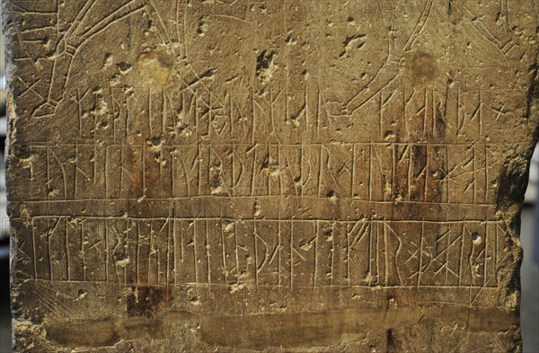 Alstad Stone with runic inscription.