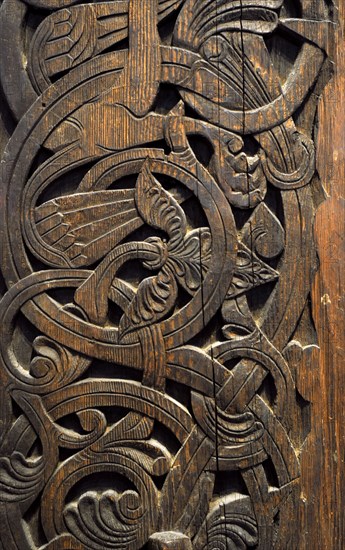 Stave church portal. Atra church.