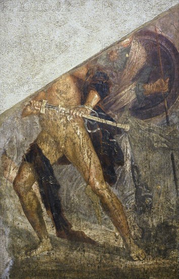 Roman fresco depicting Achilles attacking Agamemnon.