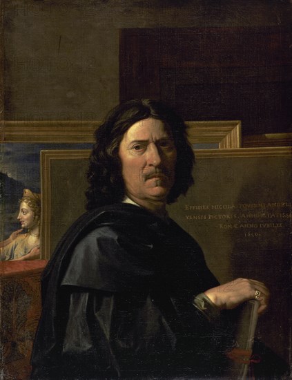 Nicolas Poussin (1594-1665). Painter of the classical French Baroque style. Self-portrait. 1650. Louvre Museum. Paris. France.