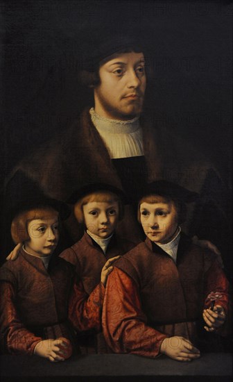 A Man and His Three Sons.