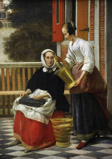 Woman and Maidservant with a Pail.