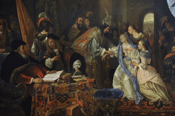 Esther before Ahasuerus.