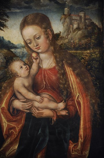 The Virgin and Child.