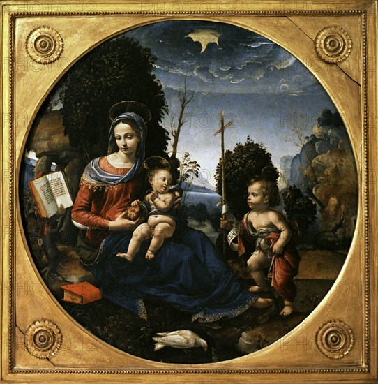 Virgin with Child and Saint John infant.