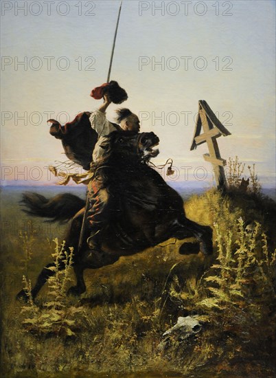 Cossack in the Steppe.