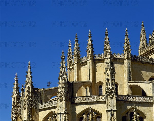 Spain. Leon. Gothic cathedral. 13th-14th centuries. Pinnacles.