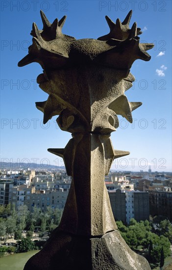 Spain. Basilica and Expiatory Church of the Holy Family by Antonio Gaudi (1852-1926). Modernism.