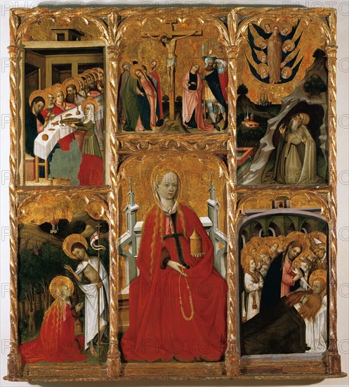 Gothic. Altarpiece of Saint Mary Magdalene from Perella. By Bernat Martorell. Barcelona. 1437-1452.