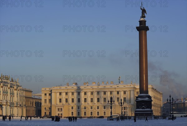 Alexander column in the Palace Square.
