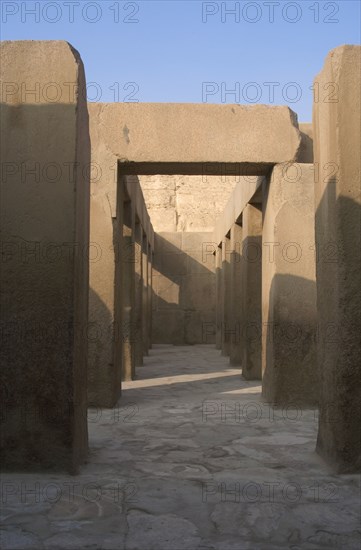 Khafre's Valley Temple. Pink granite and alabaster.