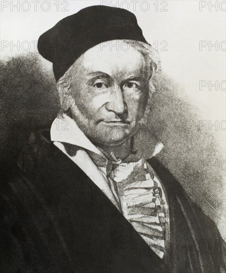 Carl Friedrich Gauss (1777-1855). German mathematician. Engraving. 19th century.