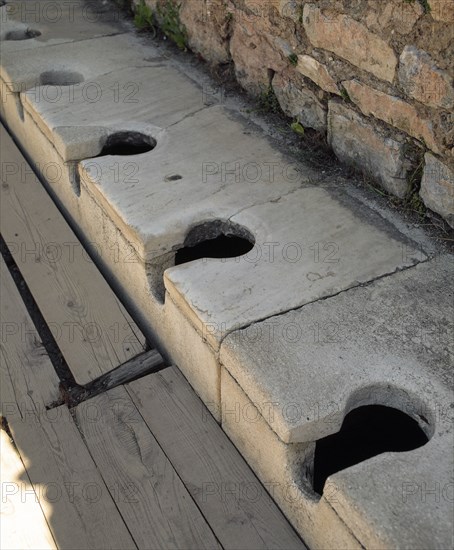 Roman era. Turkey. Ephesus Latrines (public toilets). 1st century AD.