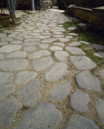 Archaeological Site of Cumae. Greek colony.  Italy. Sacred Road.