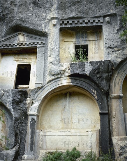 Turkey. Asia Minor. Termessos. Necropolis. Rock-cut tombs.