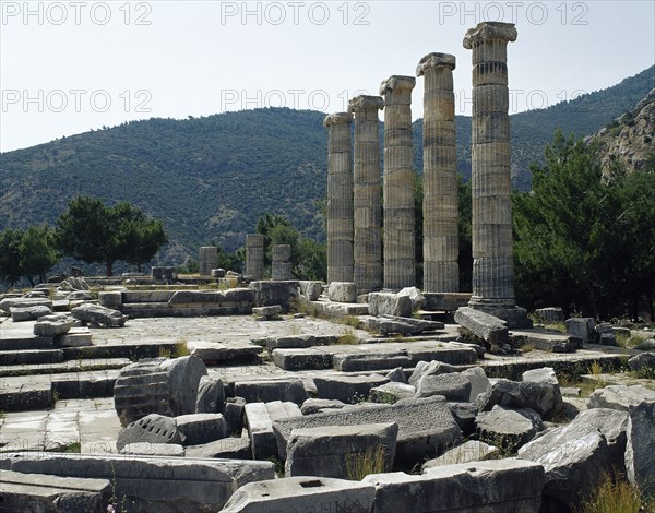 Temple dedicated to Athena. Ruins.