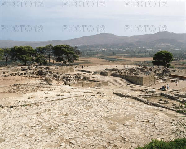 Crete. Palace of Paistos.  Ruins.