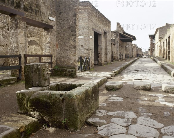 Fountain and stepping stone crossing.