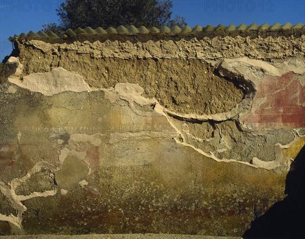 Roman period. Spain. Catalonia. Empuries city. 2A Domus. 1st century AD. Mural painting.