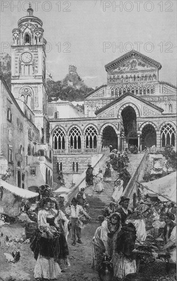 Market scene in Amalfi