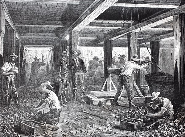 workers in the silver mines of Nevada