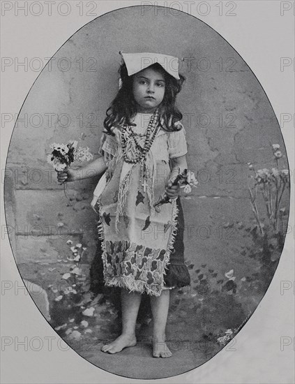 girl selling flowers