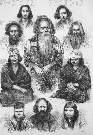 Ainu people  from the island of Ezo