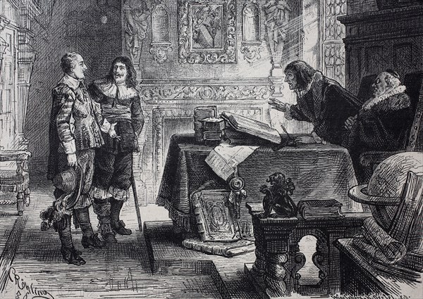 a interrogation of the studiosus Wallenstein in front of the rector of the school in Altdorf